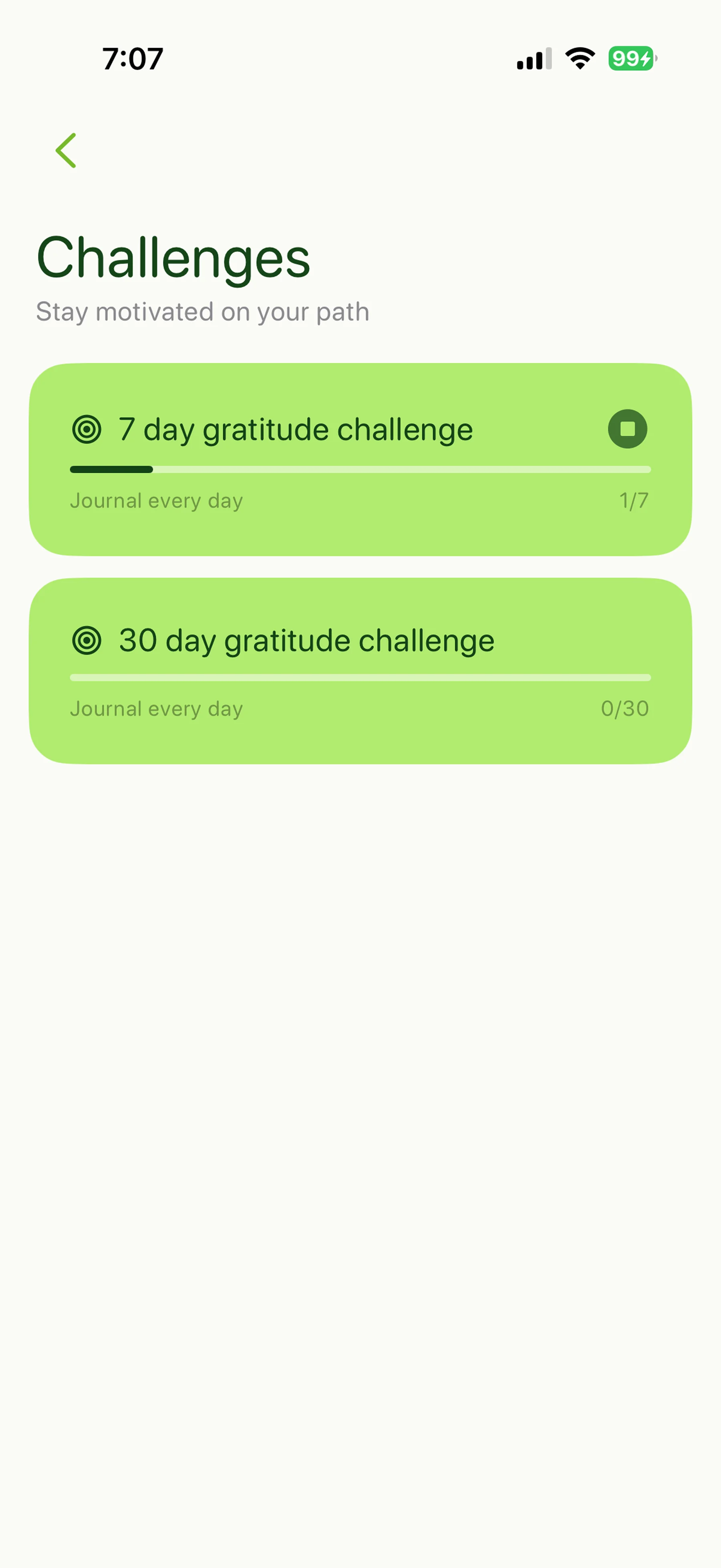 Gratu app screenshot